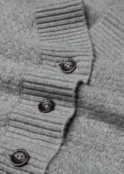 bonprix Strickmode|Jacken & Mäntel^Strickweste mit Zopfmuster hellgrau meliert