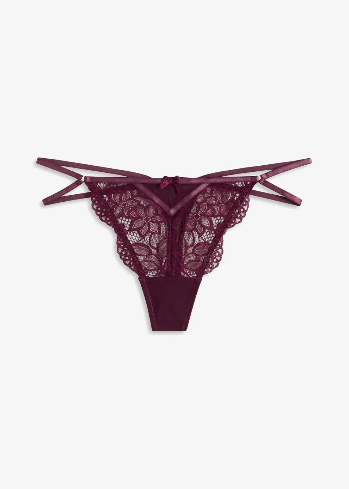 bonprix Wäsche·Dessous|Wäsche·Höschen^String aus zarter Spitze holunderbeere