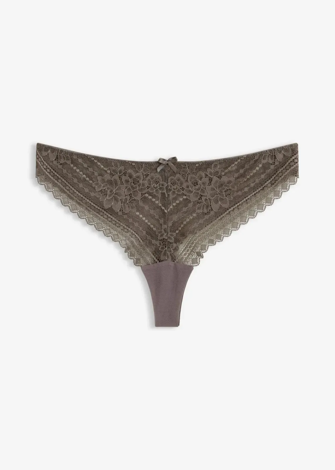 bonprix Wäsche·Dessous|Wäsche·Höschen^String aus zarter Spitze (2er Pack) granitgrau