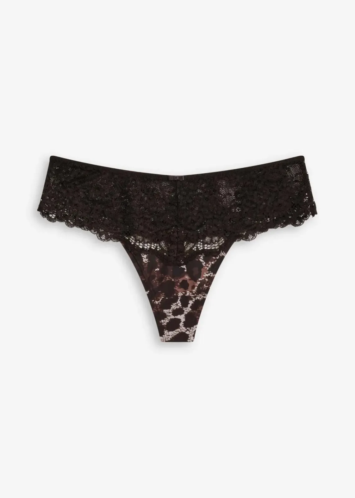 bonprix Nachhaltigere Materialien|Dessous^String Panty aus feiner Spitze leo bedruckt