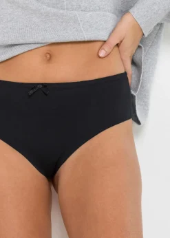 bonprix Wäsche·Baumwollunterwäsche|Wäsche·Höschen^String Panty mit komfortabler Baumwolle (4er Pack) schwarz