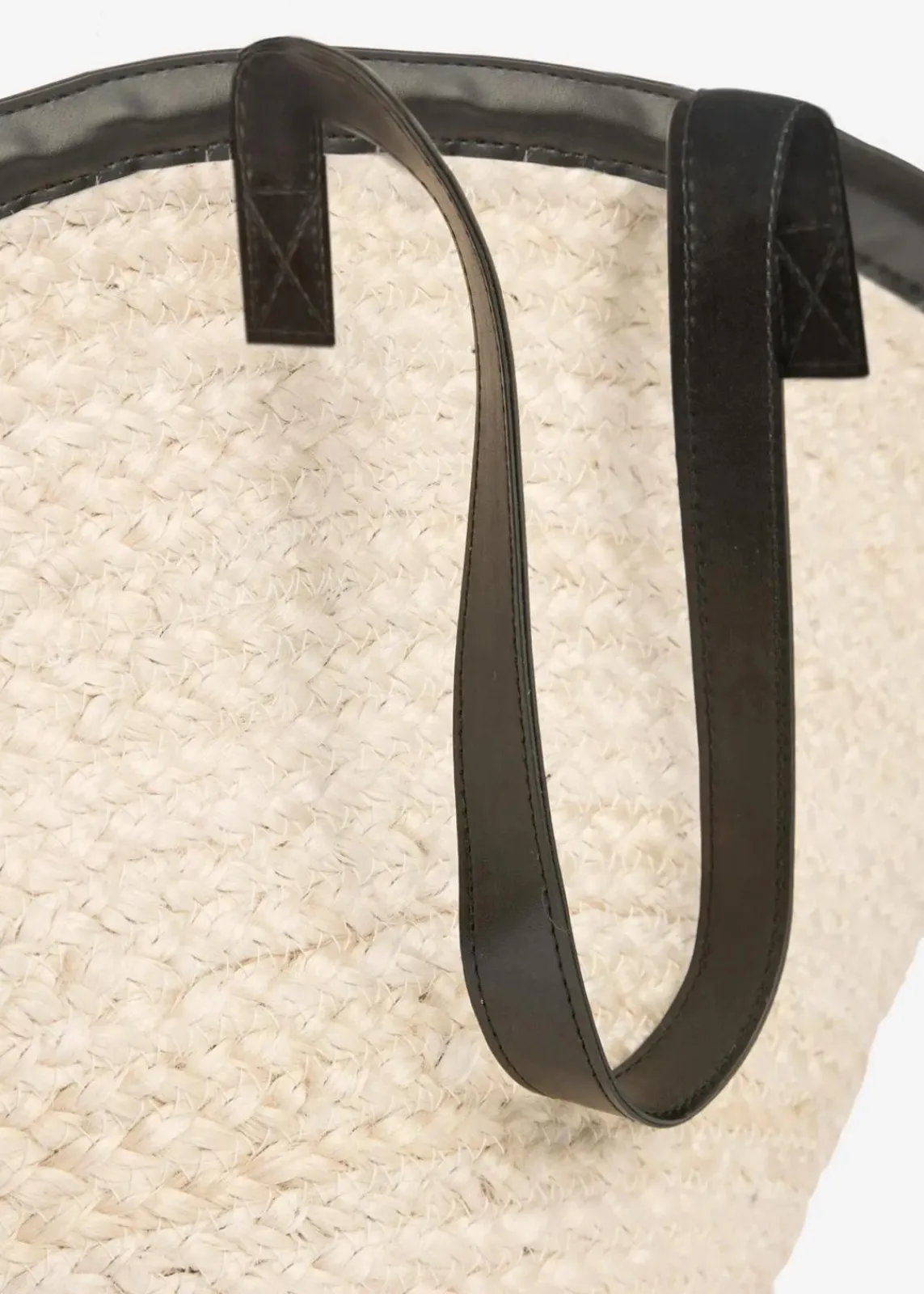 bonprix Taschen^Strohshopper natur/schwarz
