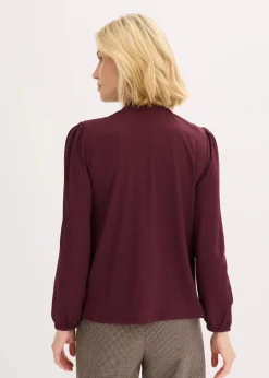 bonprix Shirts & Tops^Struktur-Shirt mit abnehmbarer Schluppe weinrot