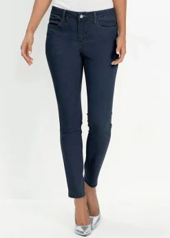 bonprix Jeans|Bekleidung·Shirts & Tops^Super-Stretch-Jeans aus leichtem Material dunkelblau denim