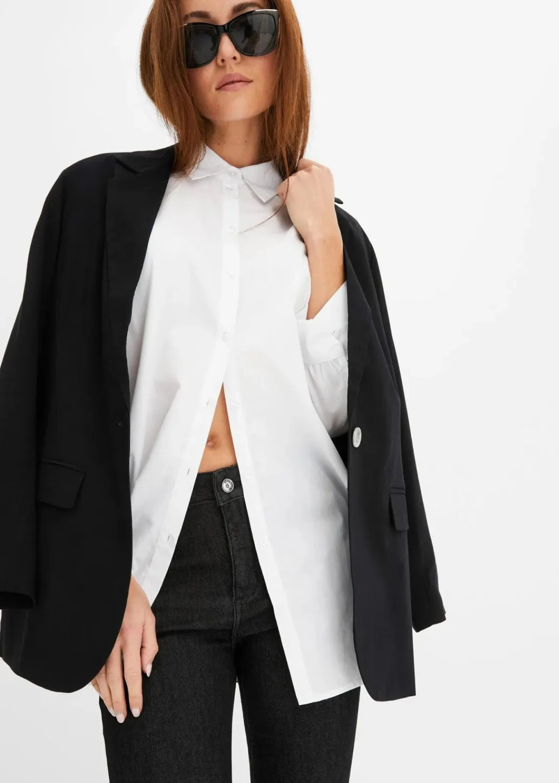 bonprix Bekleidung·Shirts & Tops|Jeans^Super-Stretch-Jeans aus leichtem Material schwarz denim