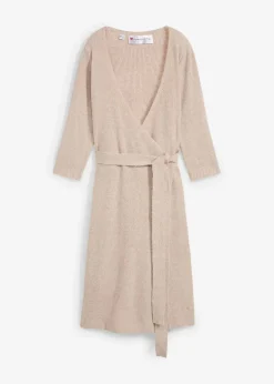 bonprix Bekleidung·Blazer|Nachhaltigere Materialien^Superweiches Umstands- und Stillstrickkleid mit 3/4 Ärmeln beige meliert