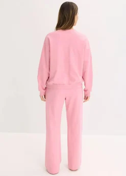 bonprix Wäsche·Homewear|Wäsche·Nachtwäsche^Sweat Hausanzug mit Biesen rauchorchidee