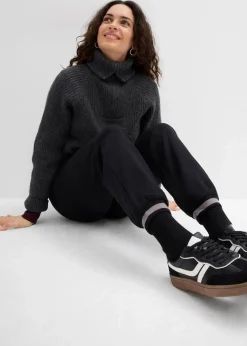 bonprix Bekleidung·Blusen & Tuniken|Bekleidung·Kleider^Sweathose aus Baumwoll-Mix, 2er Pack schwarz+schwarz