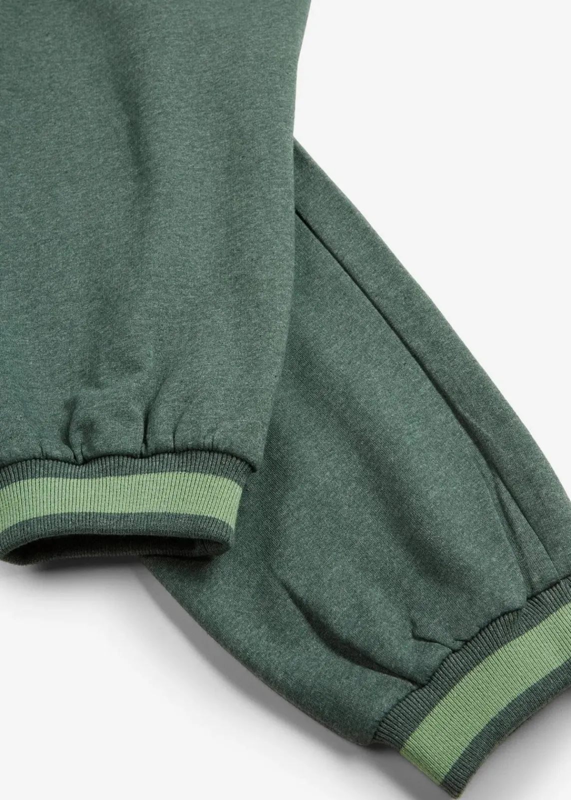 bonprix Hosen|Sweat^Sweathose aus Baumwoll-Mix, 2er Pack schwarz+dunkelgrün meliert