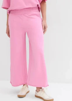 bonprix Hosen|Sweat^Sweathose aus Bio-Baumwolle, 7/8 Länge blütenpink