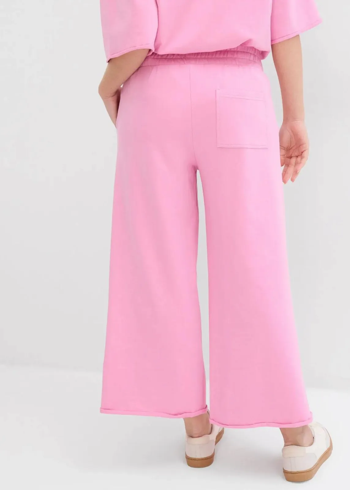 bonprix Hosen|Sweat^Sweathose aus Bio-Baumwolle, 7/8 Länge blütenpink