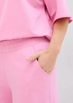 bonprix Hosen|Sweat^Sweathose aus Bio-Baumwolle, 7/8 Länge blütenpink