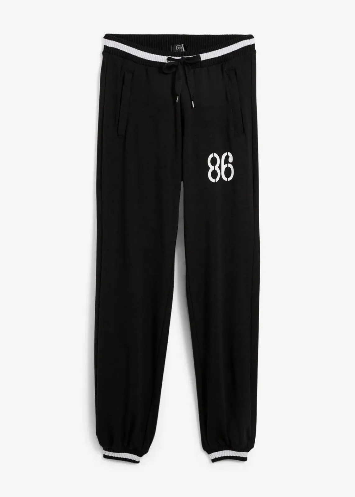 bonprix Bekleidung·Blusen & Tuniken|Bekleidung·Kleider^Sweathose aus elastischem Baumwoll-Mix schwarz