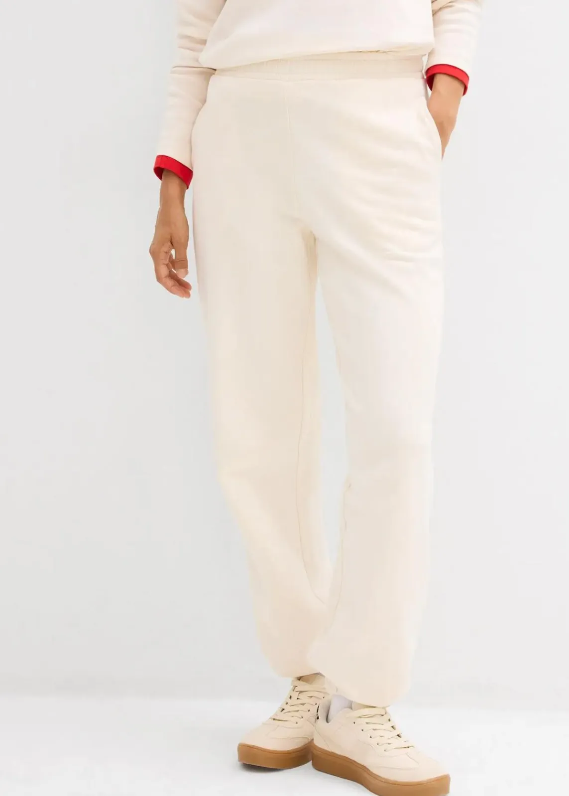 bonprix Bekleidung·Blusen & Tuniken|Bekleidung·Kleider^Sweathose aus reiner Baumwolle naturbeige