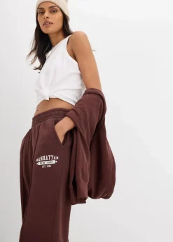 bonprix Bekleidung·Blusen & Tuniken|Bekleidung·Kleider^Sweathose aus reiner Baumwolle terrabraun
