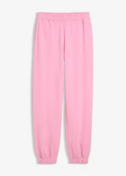 bonprix Hosen|Sweat^Sweathose aus reiner Baumwolle rosa