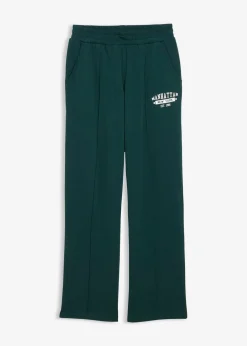 bonprix Hosen|Sweat^Sweathose aus reiner Baumwolle tiefgrün