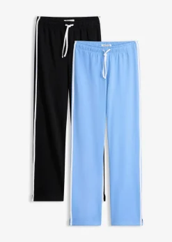 bonprix Bekleidung·Röcke|Bekleidung·Blusen & Tuniken^Sweathose aus reiner schwerer Baumwolle (2er-Pack ) mittelblau/schwarz