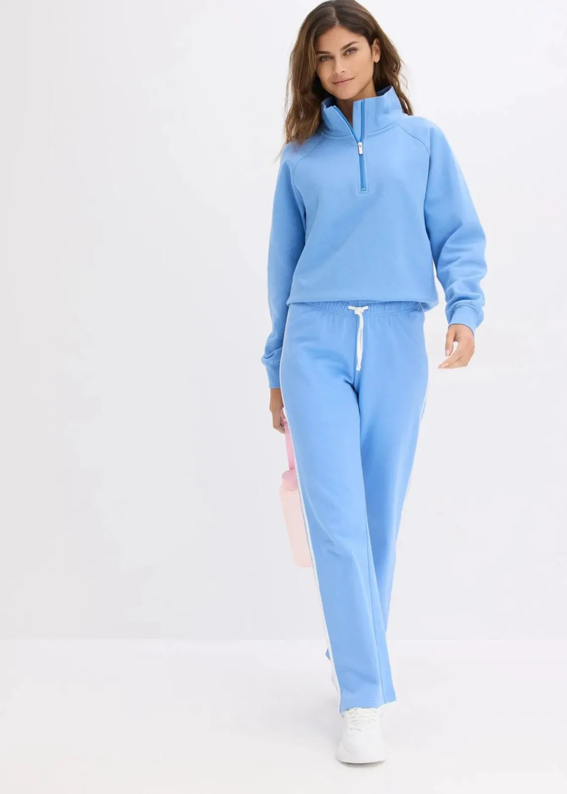 bonprix Bekleidung·Röcke|Bekleidung·Blusen & Tuniken^Sweathose aus reiner schwerer Baumwolle (2er-Pack ) mittelblau/schwarz