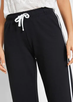 bonprix Hosen|Sweat^Sweathose aus reiner schwerer Baumwolle (2er-Pack ) schwarz + schwarz