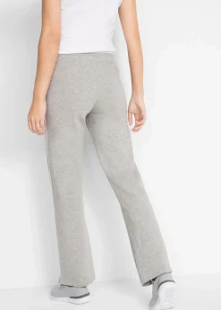 bonprix Hosen|Sweat^Sweathose aus reiner schwerer Baumwolle (2er-Pack ) schwarz + hellgrau meliert
