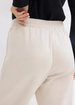 bonprix Hosen|Sweat^Sweathose aus softem Viskose-Mix steingrau