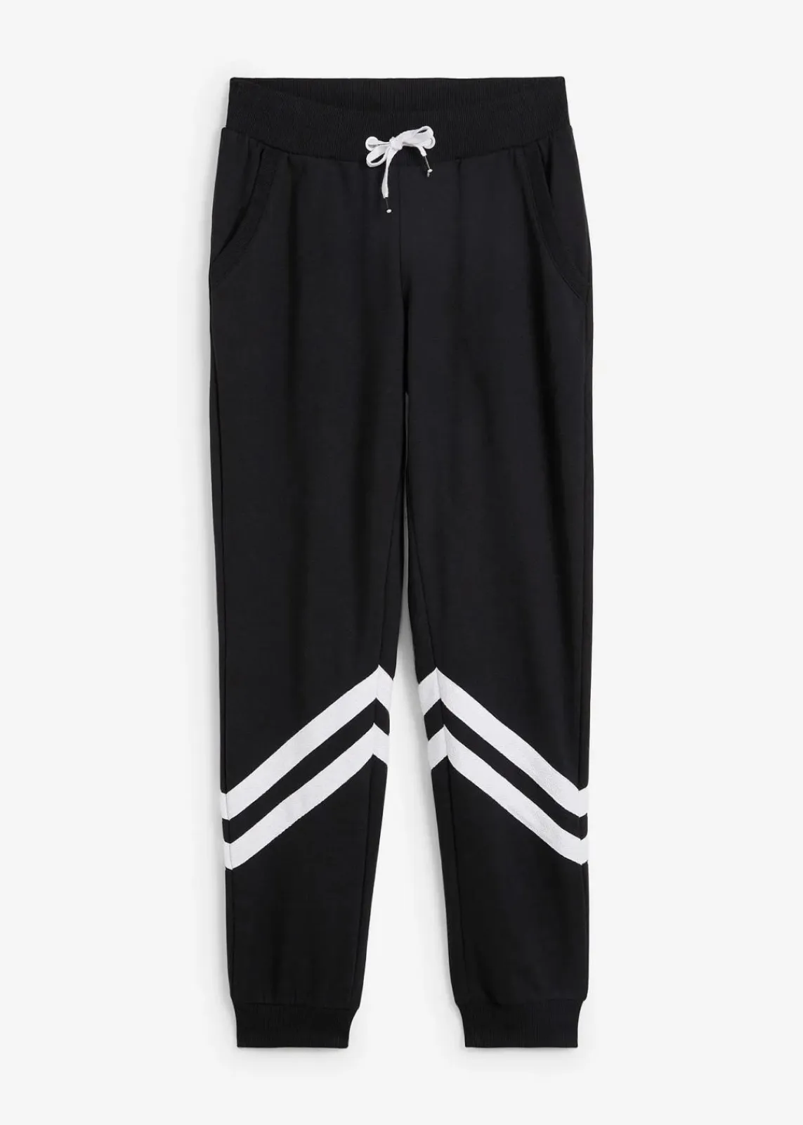 bonprix Bekleidung·Blusen & Tuniken|Bekleidung·Kleider^Sweathose mit Streifen schwarz gestreift