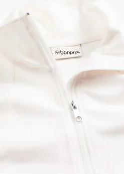 bonprix Bekleidung·Blusen & Tuniken|Sweat^Sweatjacke aus bequemen Punto di Roma wollweiß