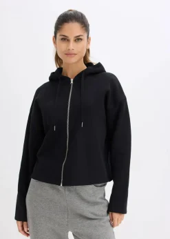 bonprix Sweat|Basics^Sweatjacke aus reiner Bio-Baumwolle schwarz
