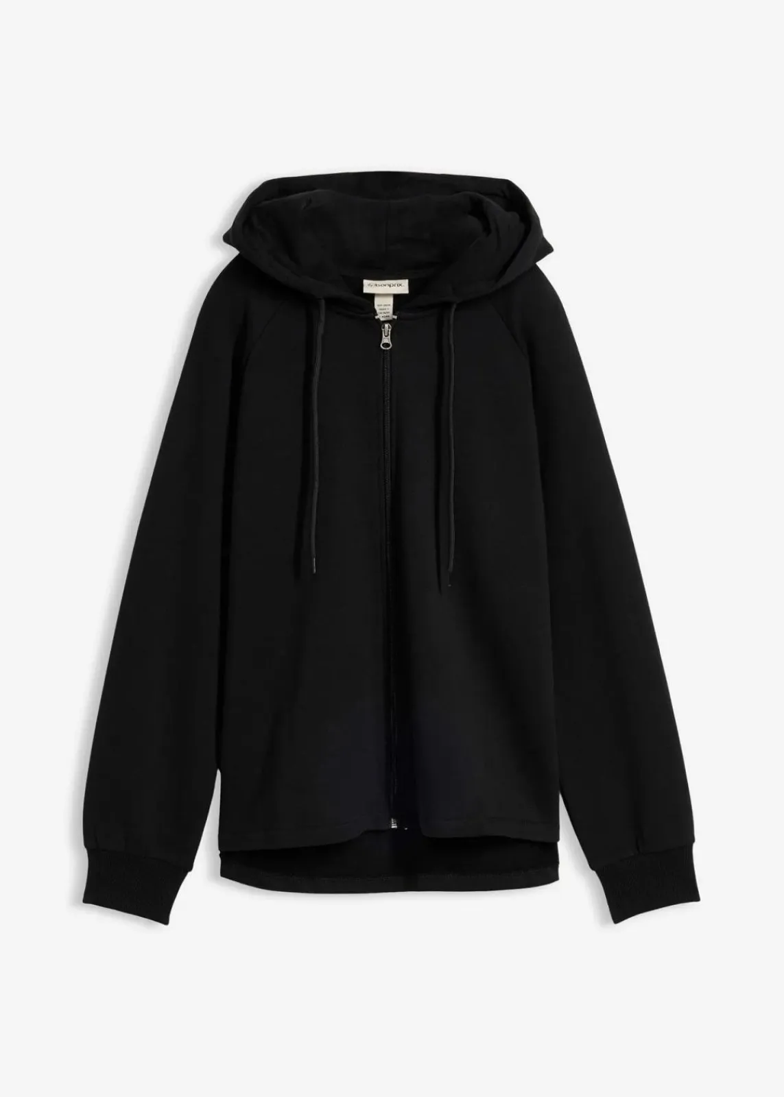 bonprix Bekleidung·Röcke|Bekleidung·Blusen & Tuniken^Sweatjacke aus reiner Bio-Baumwolle schwarz