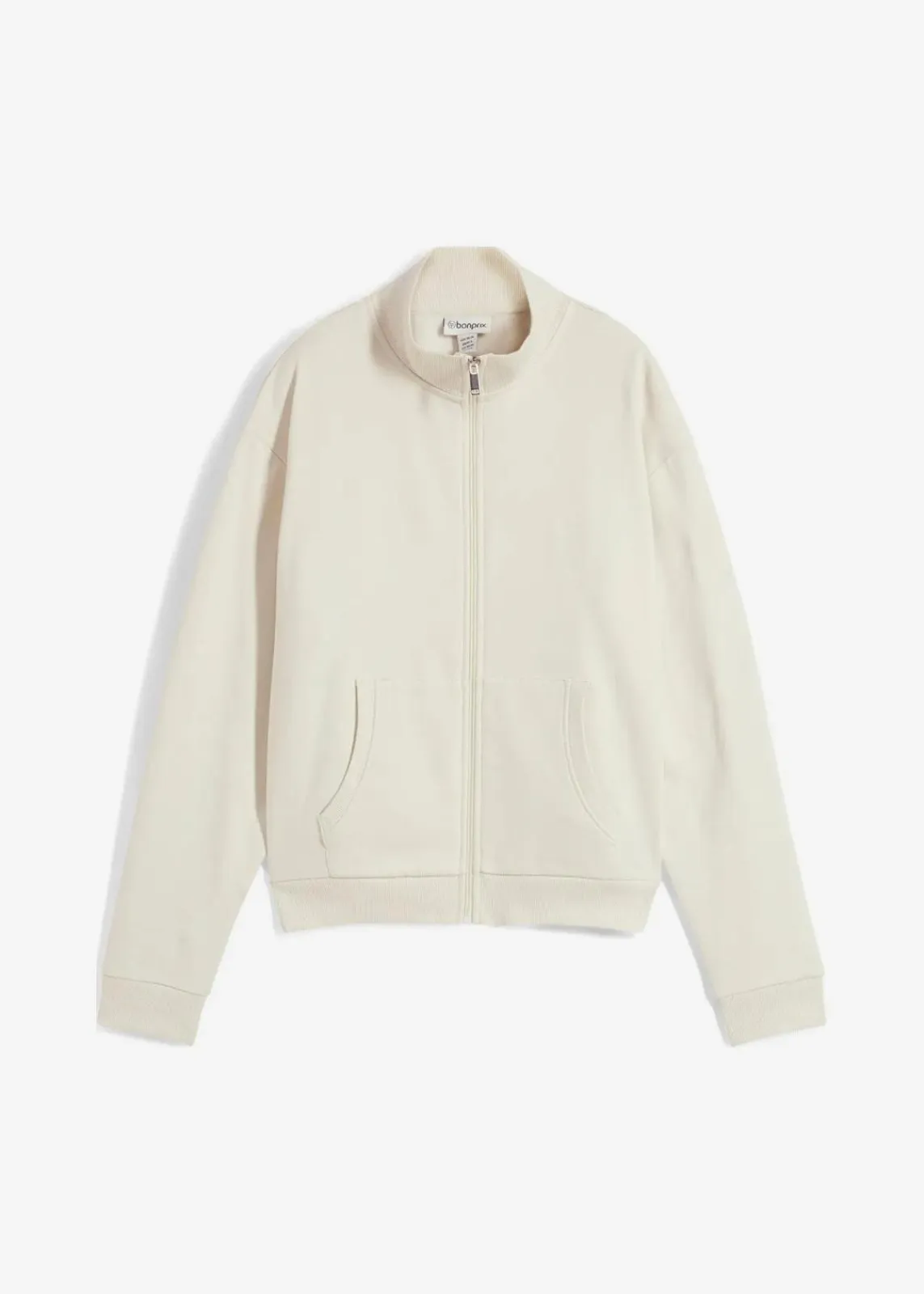 bonprix Bekleidung·Röcke|Bekleidung·Blusen & Tuniken^Sweatjacke aus reiner Bio-Baumwolle silbergrün