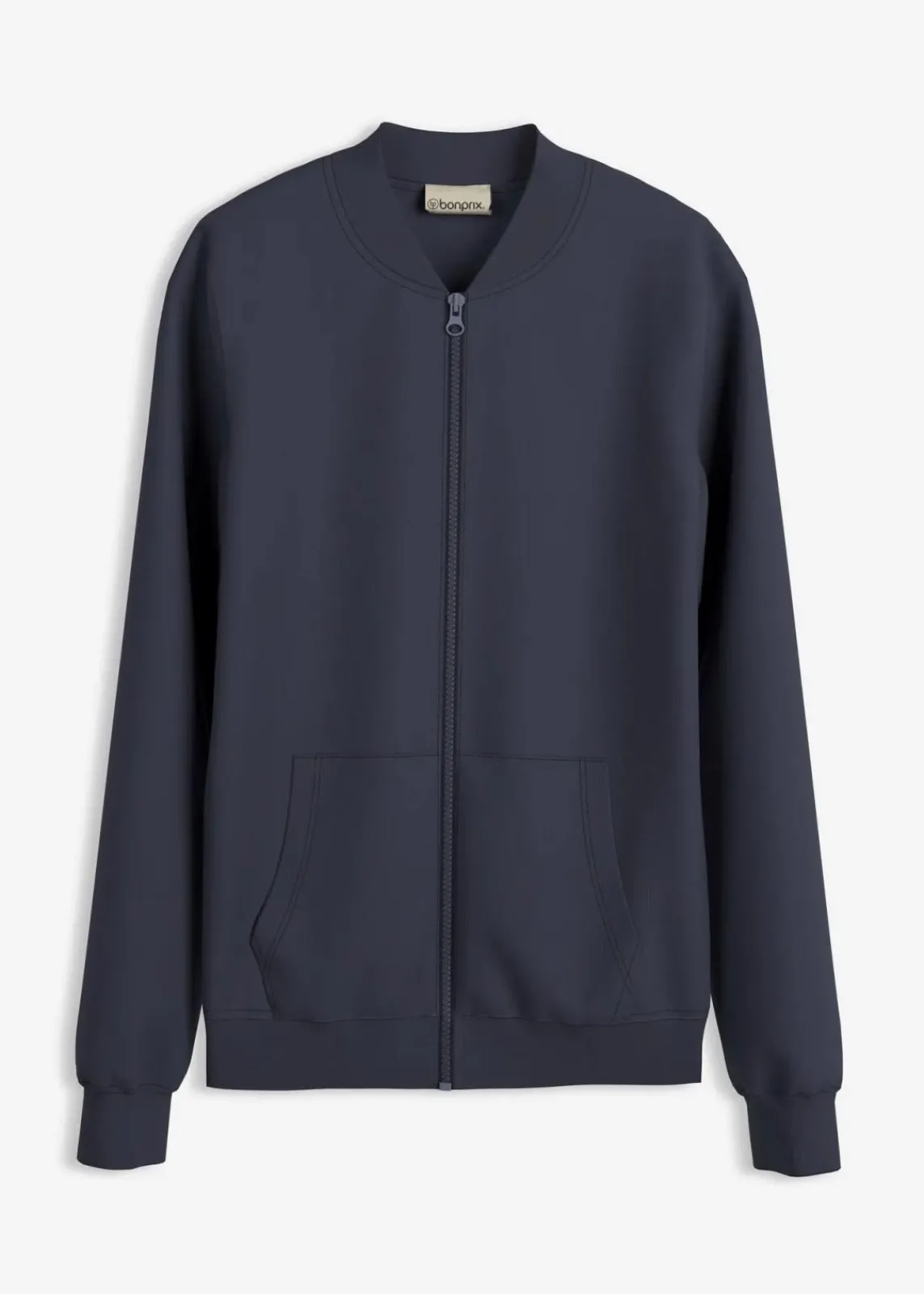 bonprix Nachhaltigere Materialien|Sweat^Sweatjacke aus Scuba mit Reißverschluss dunkelblau