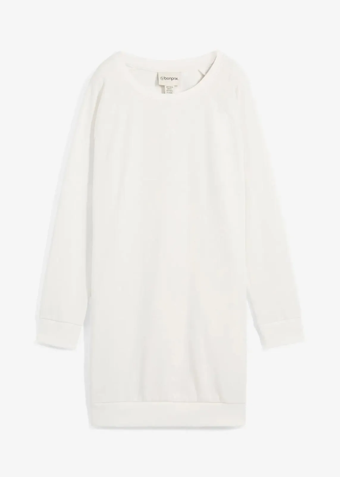 bonprix Kleider|Sweat^Sweatkleid wollweiß