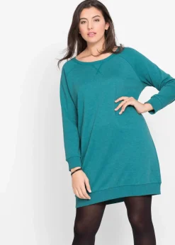 bonprix Kleider|Sweat^Sweatkleid kobalttürkis