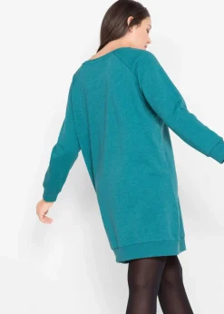 bonprix Kleider|Sweat^Sweatkleid kobalttürkis