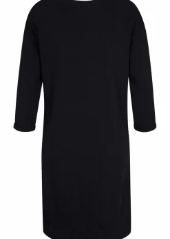 bonprix Bekleidung·Röcke|Bekleidung·Blusen & Tuniken^Sweatkleid, 3/4 Arm, innen weich angerauht schwarz