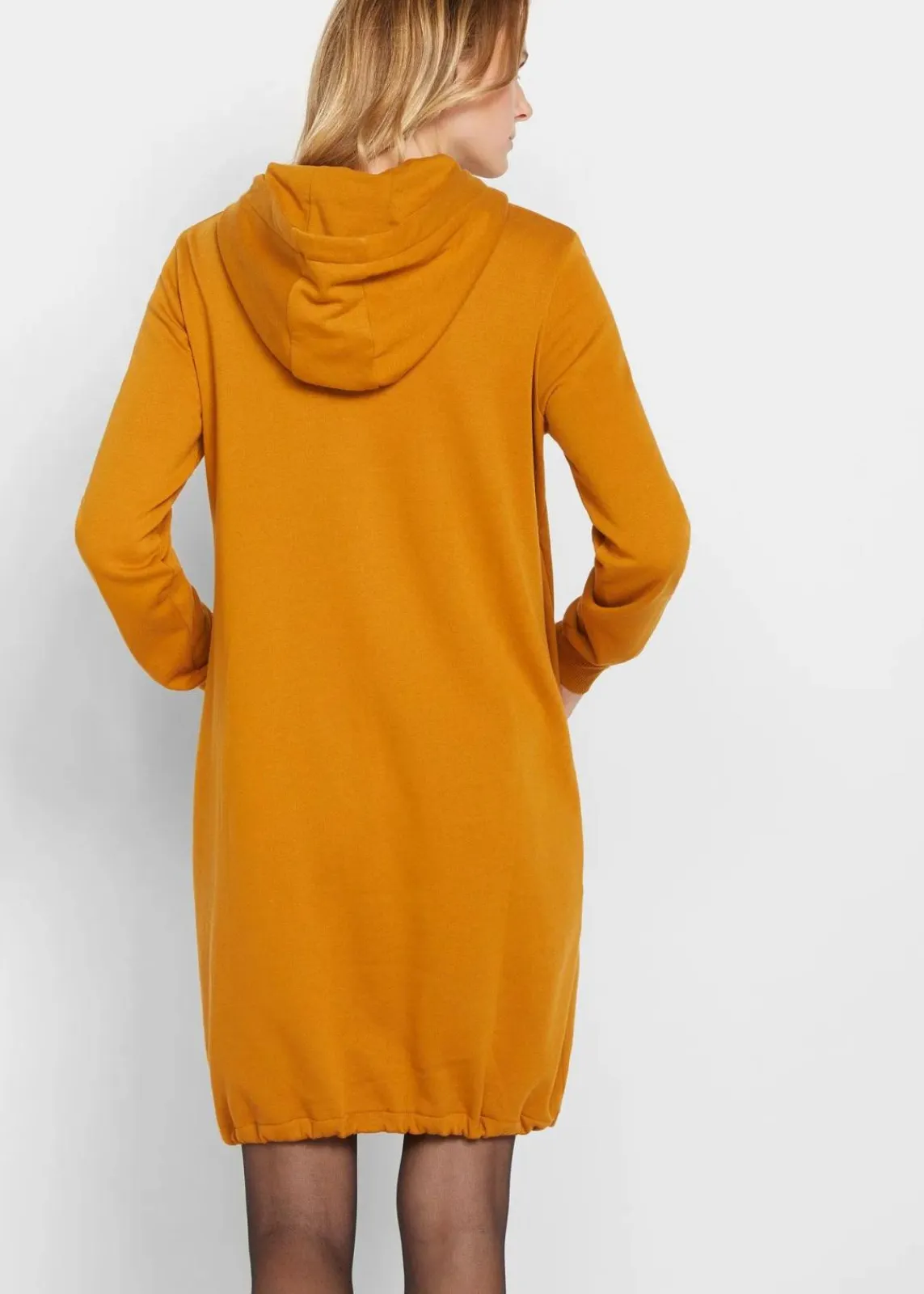 bonprix Kleider|Sweat^Sweatkleid aus Baumwoll-Mix rehbraun