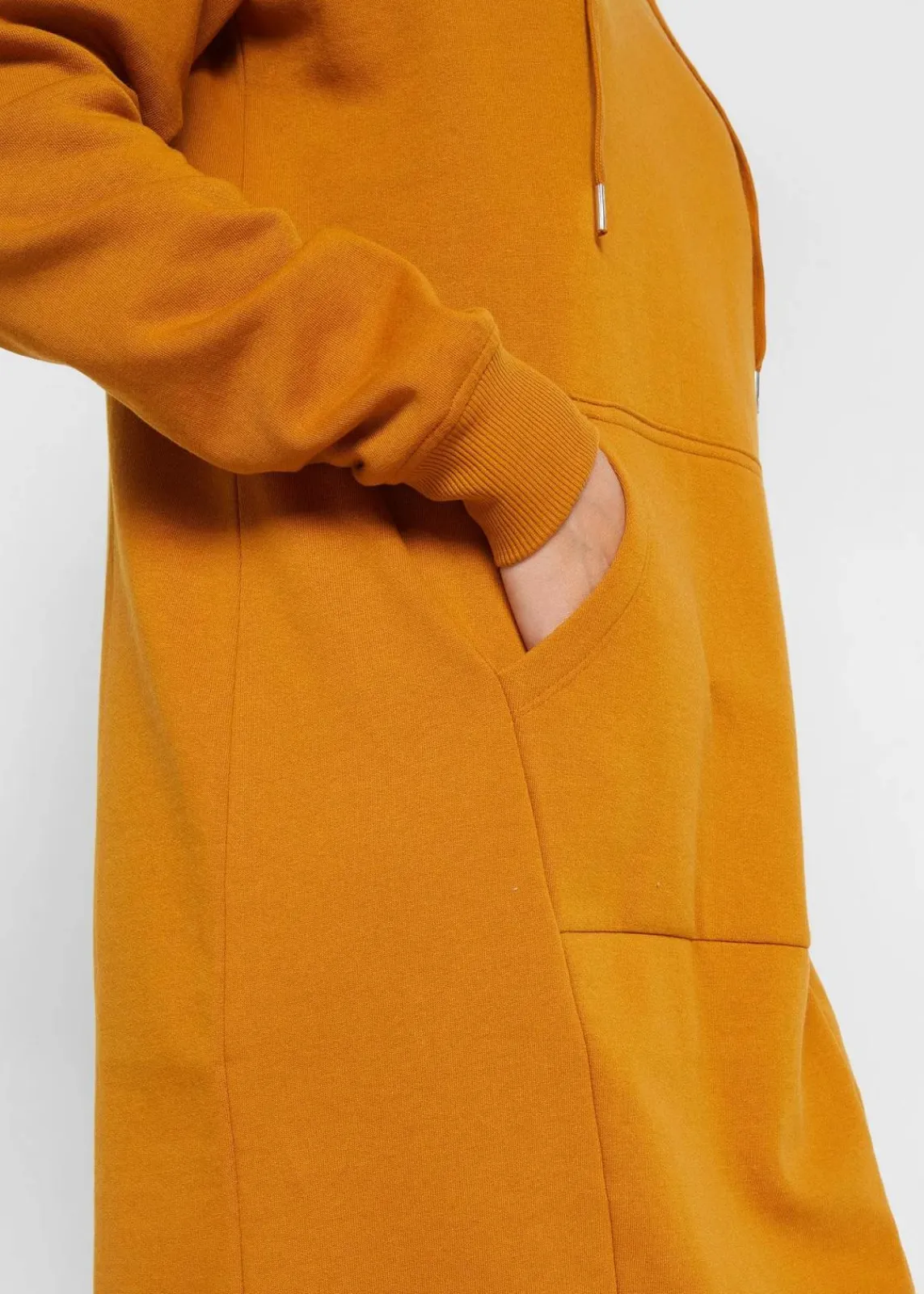 bonprix Kleider|Sweat^Sweatkleid aus Baumwoll-Mix rehbraun