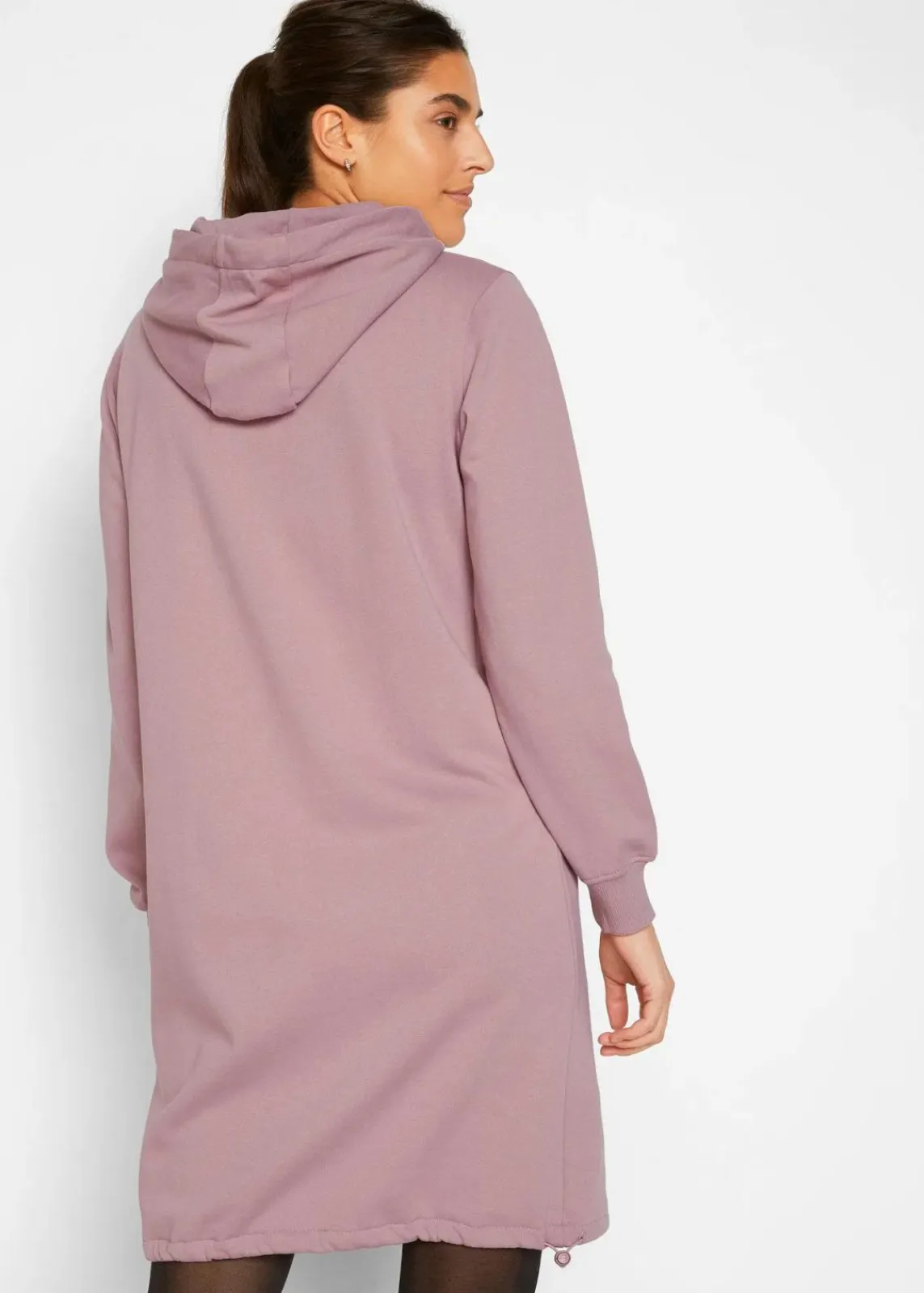 bonprix Bekleidung·Blusen & Tuniken|Bekleidung·Pullover & Strickjacken^Sweatkleid aus Baumwoll-Mix rosenholz