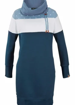 bonprix Bekleidung·Blusen & Tuniken|Sweat^Sweatkleid aus reiner Bio-Baumwolle dunkelblau gepunktet