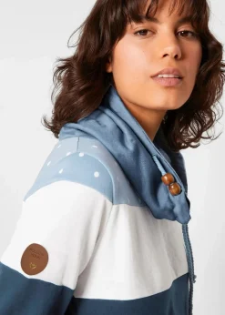 bonprix Bekleidung·Blusen & Tuniken|Sweat^Sweatkleid aus reiner Bio-Baumwolle dunkelblau gepunktet