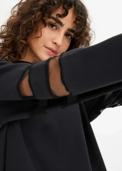 bonprix Bekleidung·Blusen & Tuniken|Sweat^Sweatkleid aus reiner Bio-Baumwolle schwarz