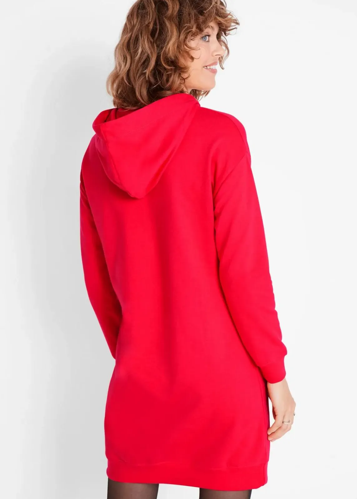 bonprix Kleider|Sweat^Sweatkleid mit Bio-Baumwolle erdbeere