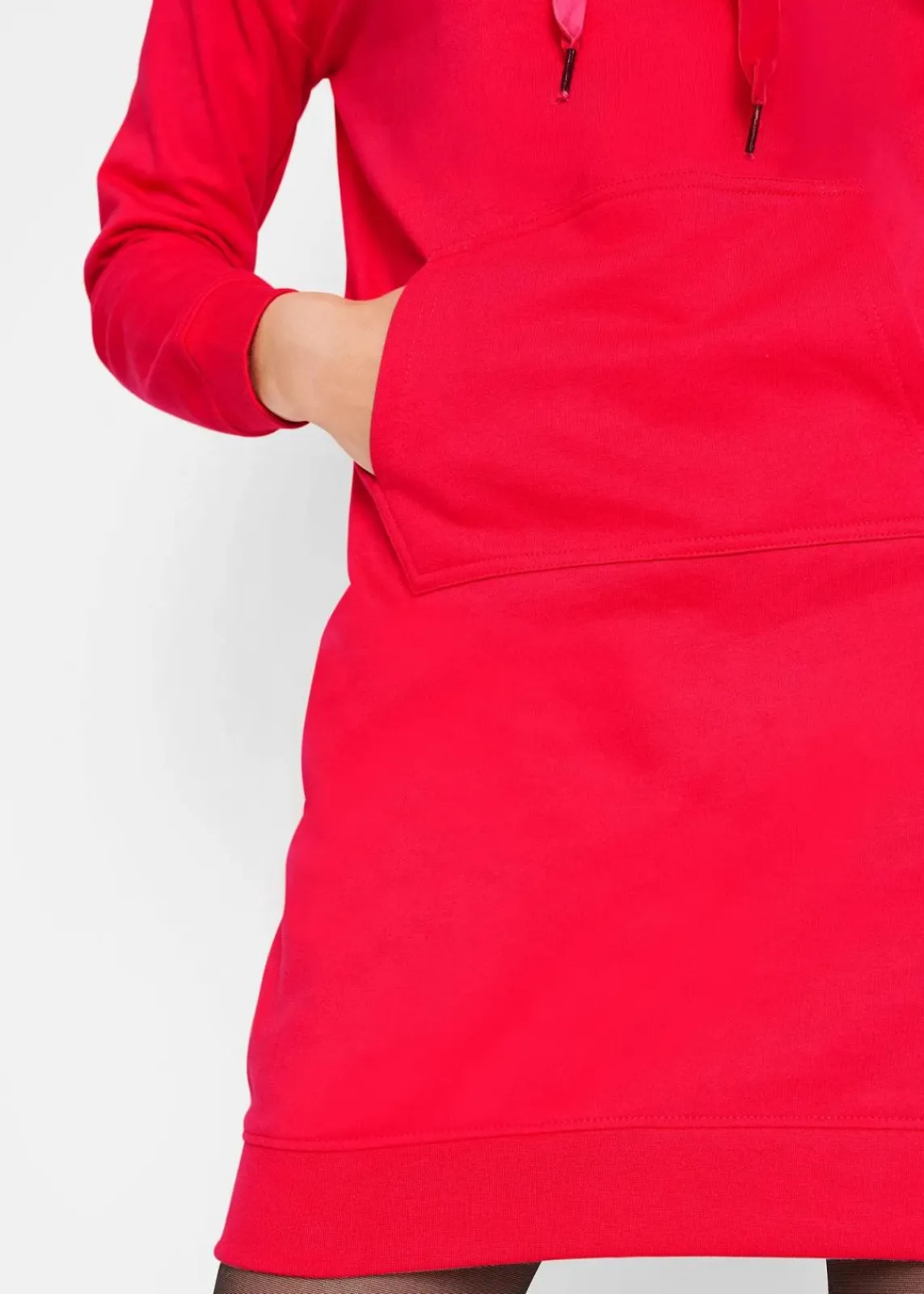 bonprix Kleider|Sweat^Sweatkleid mit Bio-Baumwolle erdbeere