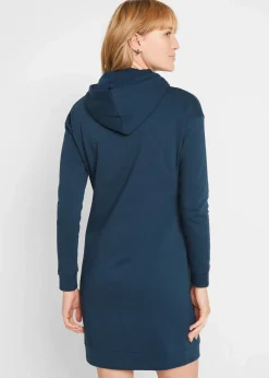 bonprix Kleider|Sweat^Sweatkleid mit Bio-Baumwolle dunkelblau