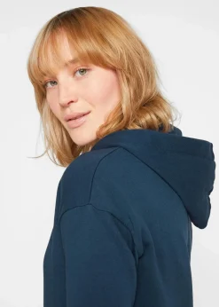 bonprix Kleider|Sweat^Sweatkleid mit Bio-Baumwolle dunkelblau