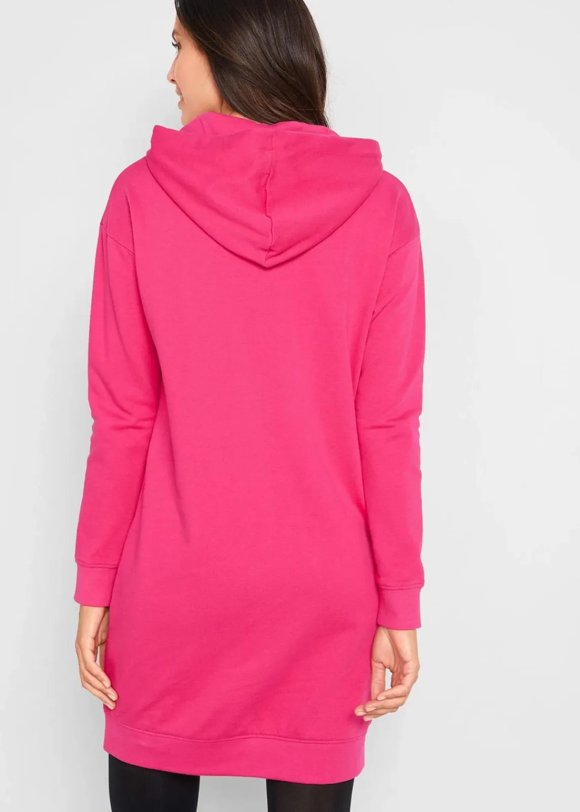 bonprix Kleider|Sweat^Sweatkleid mit Bio-Baumwolle dunkelpink