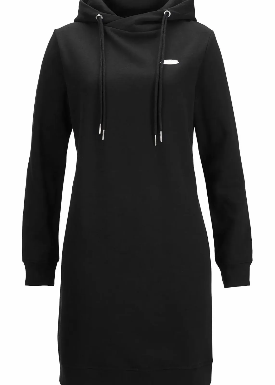 bonprix Kleider|Sweat^Sweatkleid mit Kapuze schwarz