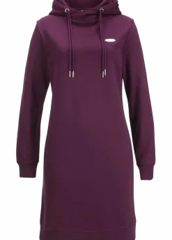 bonprix Bekleidung·Blusen & Tuniken|Bekleidung·Pullover & Strickjacken^Sweatkleid mit Kapuze holunderbeere