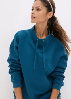 bonprix Bekleidung·Röcke|Bekleidung·Blusen & Tuniken^Sweatshirt aus reiner Bio-Baumwolle blaupetrol